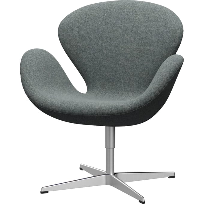 Fritz Hansen Swan Chair - Hallingdal 130 grey - aluminium