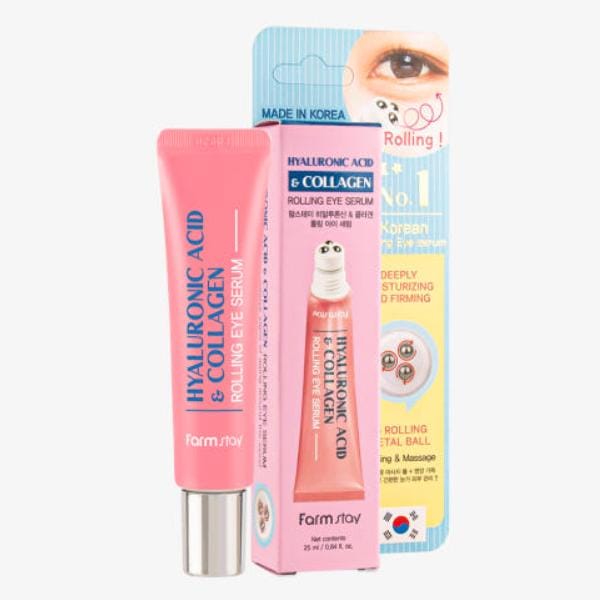 FarmStay Collagen Rolling Eye Serum 25ml / 0.85 fl.oz. (10 Options) #Hyaluronic 25ml * 2pcs