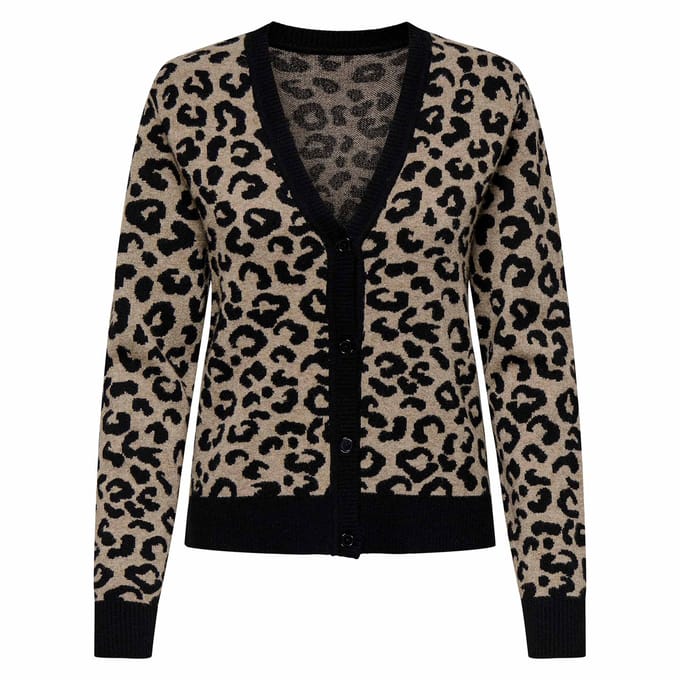 Regular fit gebreid jack van viscosemix model 'LEO'