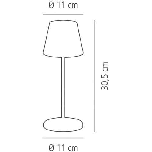 GGM Gastro Tischleuchte - MERLE - dimmbar in 3 Stufen - Ø 110mm - Mint