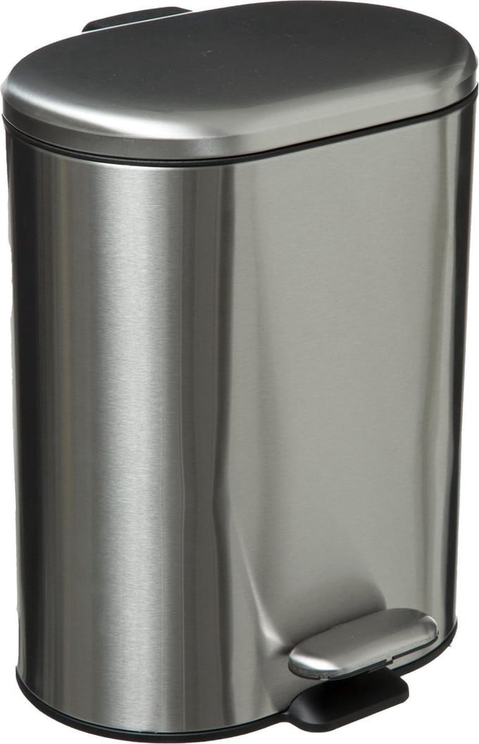 5Five Afvalemmer Softclose 6L - Inox
