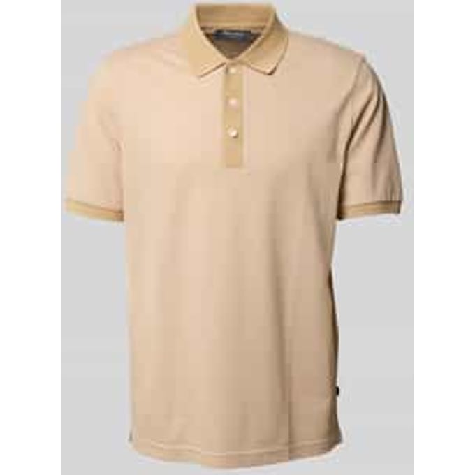 Slim fit poloshirt met structuurmotief