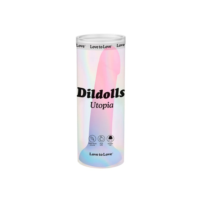 Love to Love - Siliconen Dildo Utopia - Ombre Pastel Roze/Pastel Blauw
