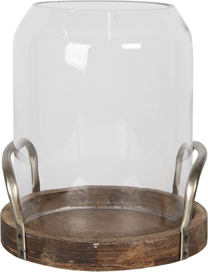 Clayre & Eef Windlicht Ø 22x27 cm Hout