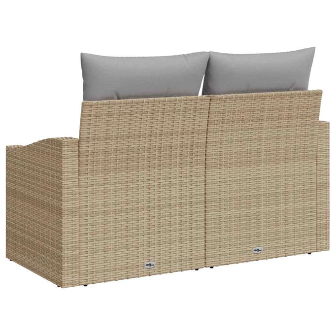 vidaXL - Tuin - Sofa - met - kussen - met - opslag - 123 - x - 62 - x - 69 - cm - poly - rattan