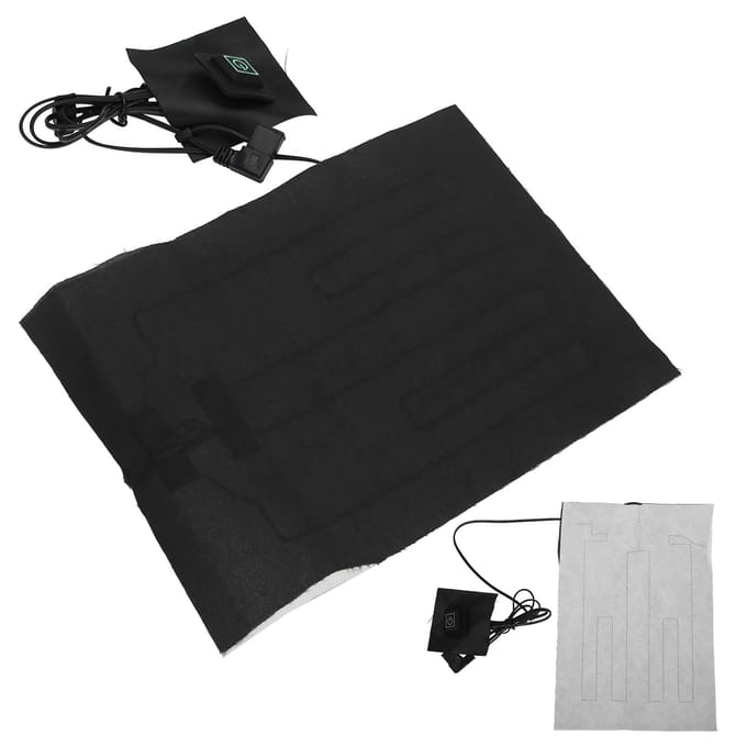 Temperatuur Verstelbaar Elektrisch Verwarmingsblad USB Verwarmingskussen voor Kleding Vest (Met Switch) black