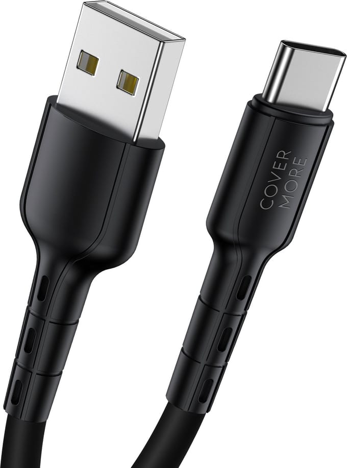 Usb A naar usb C kabel - Oplaad en data kabel - Usb A naar usb C - Oplader - Sterk - 1m - Flexibel - Zwart