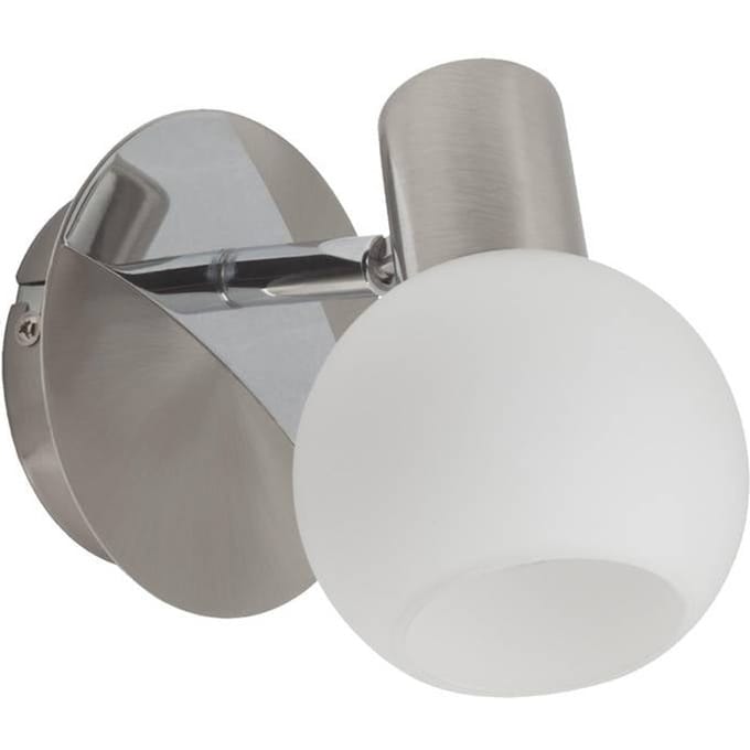 Brilliant Tiara wandspot, ijzer/wit, Ø 11 cm, metaal/glas