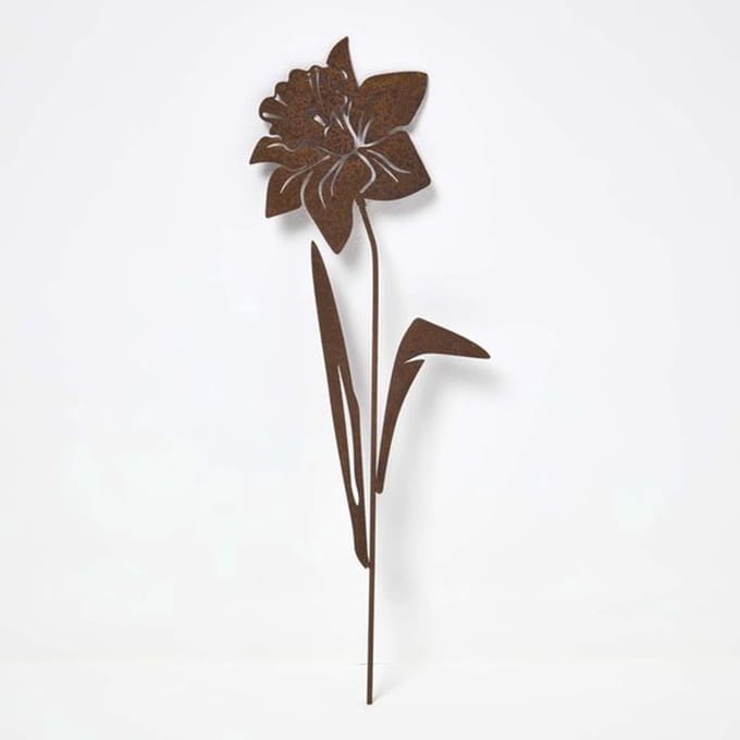 Corten stalen Narcis,decoratie,tuinsteker 35 cm