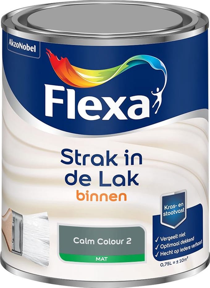 Flexa - Strak In De Lak Binnenlak Mat - Calm Colour 2 - Mengverf - 750 Ml