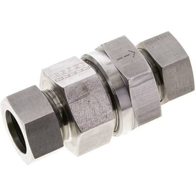 28L (M36x2) RVS Terugslagklep Snijring 1-100 bar ISO 8434-1