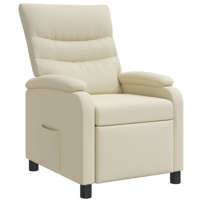 vidaXL - Recliner - Crèmekleurig - Kunstleer