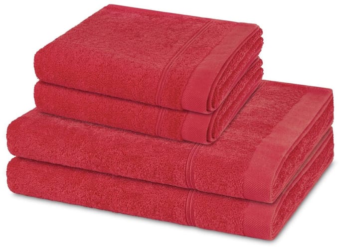 Ross Sonstiges 2 X handdoek 2 X douchehanddoek - in set 4 pack Rubin