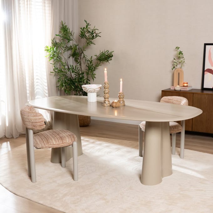 Bronx71® Eetkamertafel Cosmo 220 x 110 cm taupe