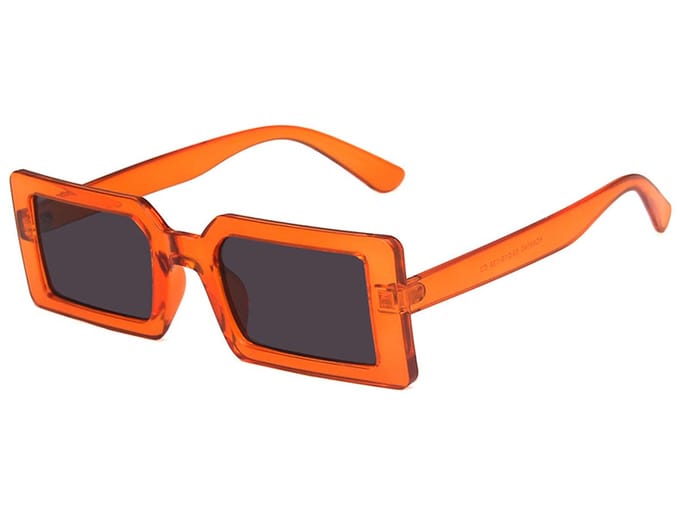 Vierkante Dames Zonnebril Vintage - Oranje