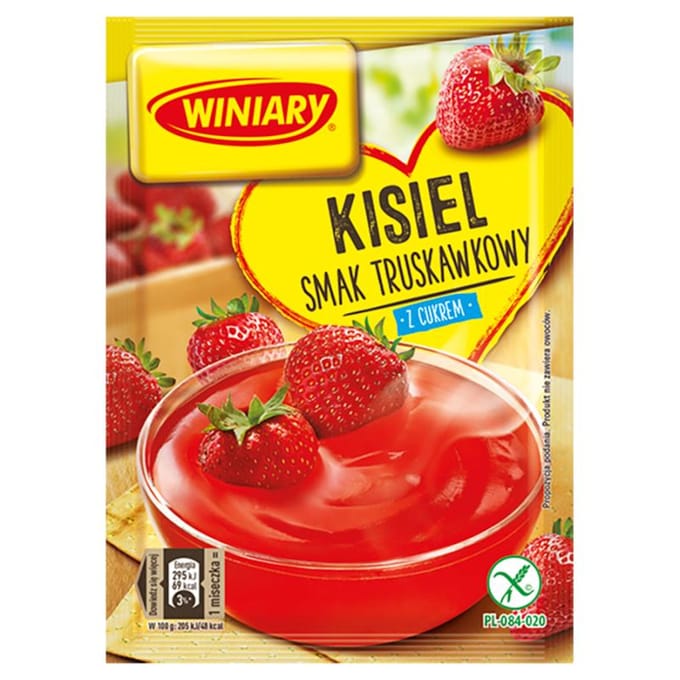 Winiary Gelei met Suiker, Aardbeiensmaak, 77 g