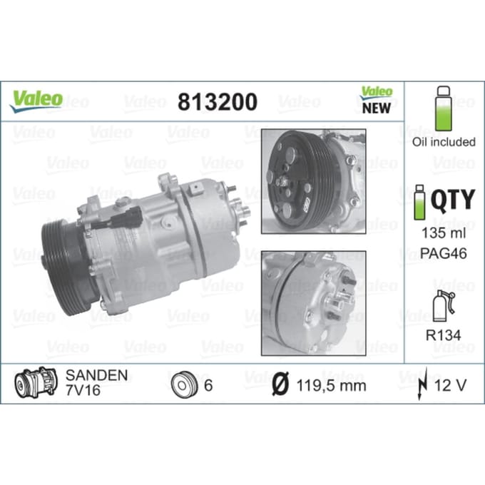 Compressor airconditioning VALEO 813200