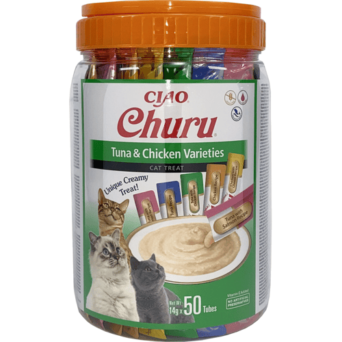 Kattensnack Inaba Churu - Romige Tonijn & Kip - Graanvrij, 50x14g