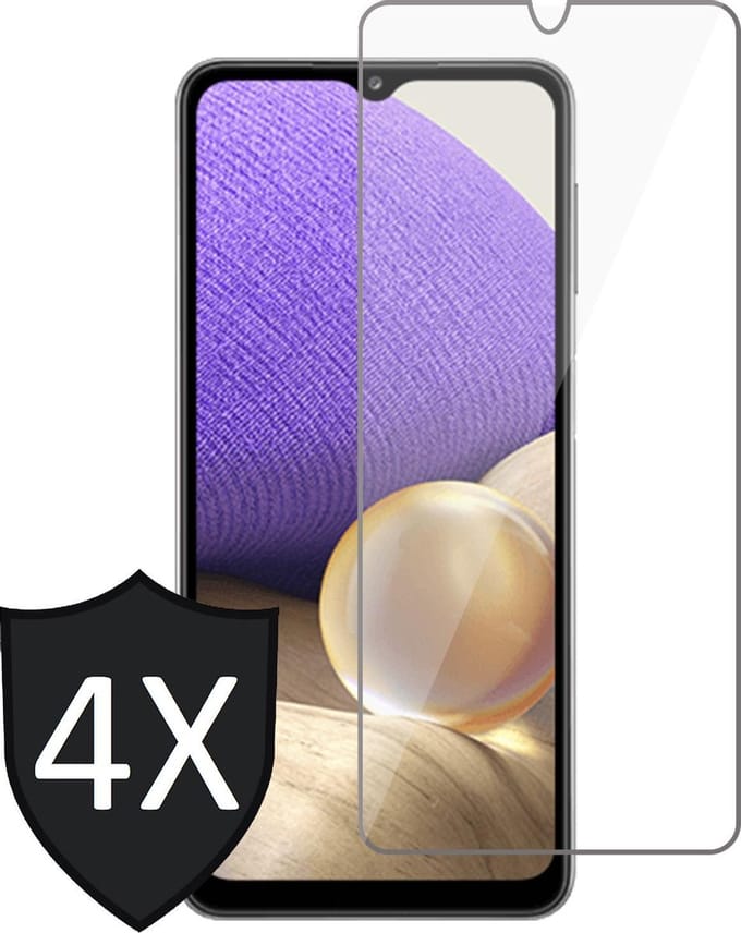 Screenprotector geschikt voor Samsung Galaxy A32 5G - 4x Glas Screen Protector