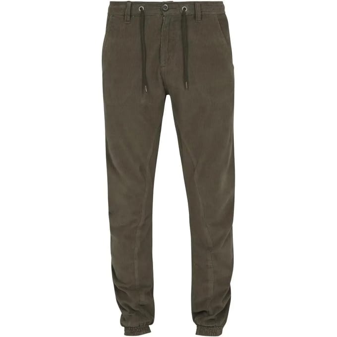 Urban Classics - Corduroy Jog Broek - S - Groen