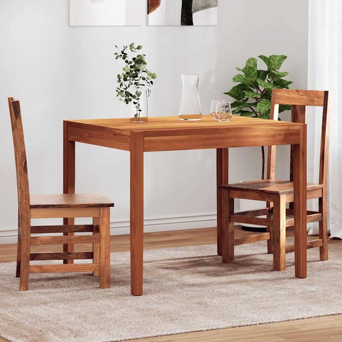 vidaXL - Eetkamerstoelen - 2 - st - massief - acaciahout