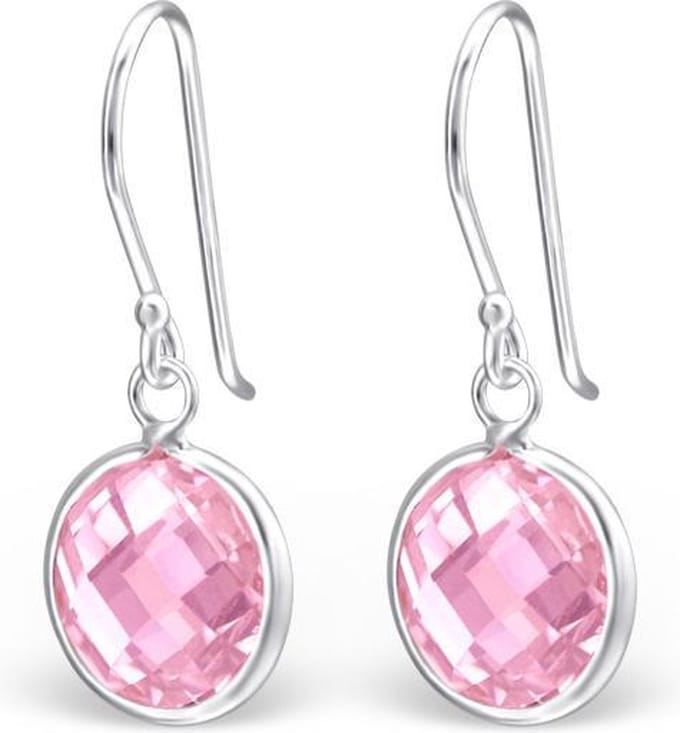 Montebello Oorbellen Caley Pink - 925 Zilver E-Coating - 10x25mm