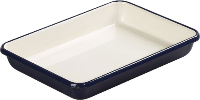 Ovenschaal, Indigo/Ivory, Geëmailleerd Staal, 28 x 21 cm - Tala