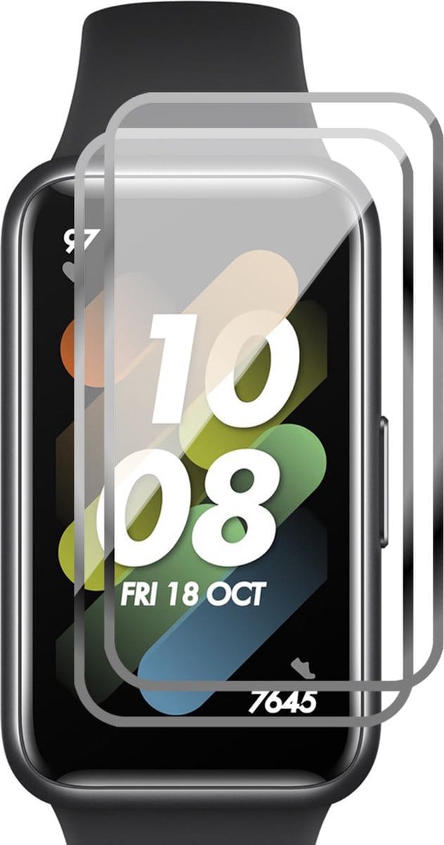 Screenprotector geschikt voor Huawei Band 7 - 2x Full Screen Protector PET FlexGuard