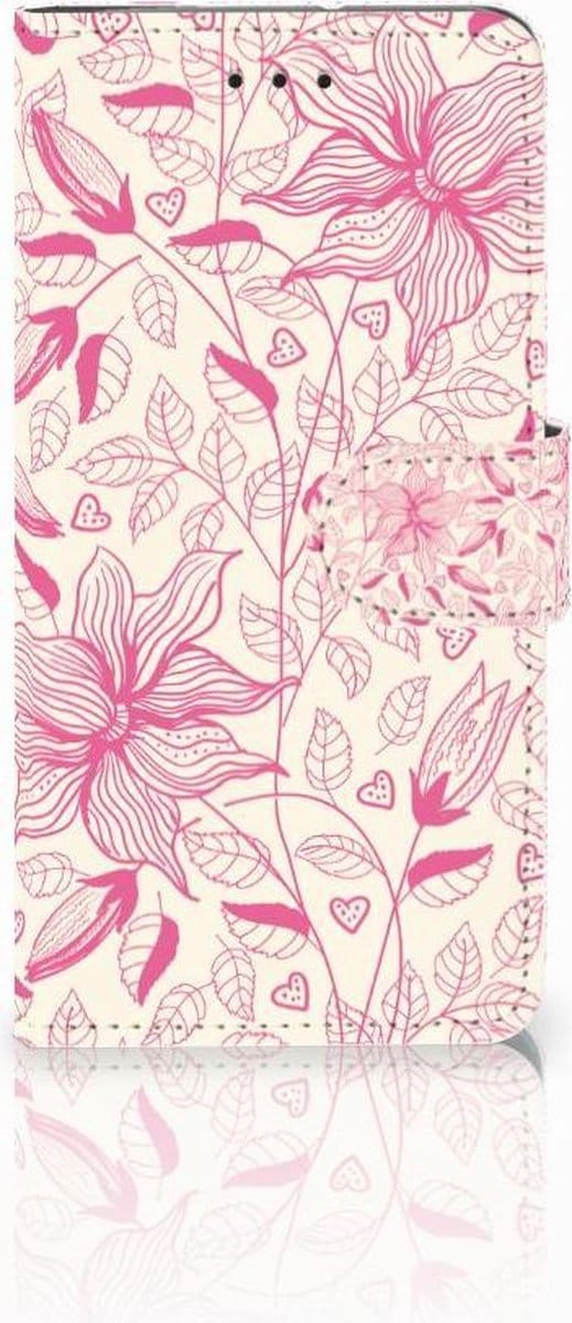 Motorola Moto G7 Play Hoesje Pink Flowers