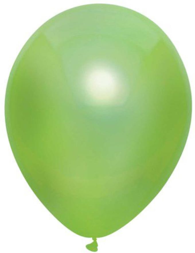 Ballonnen Lichtgroen - Metallic - 30 cm - Helium- en Luchtvulling