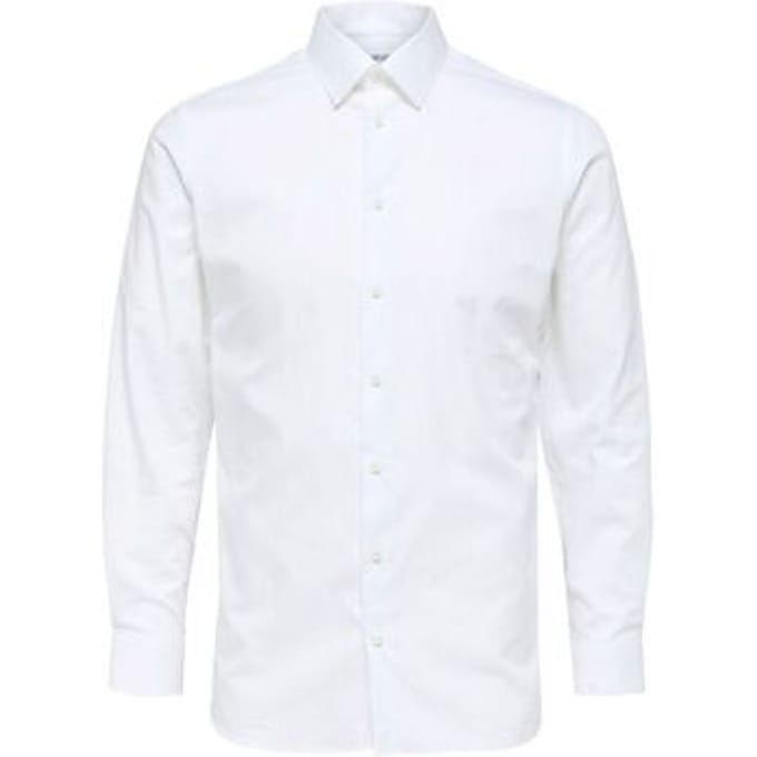 Overhemd Lange Mouw Selected 16080200 METHAN-BRIGHT WHITE