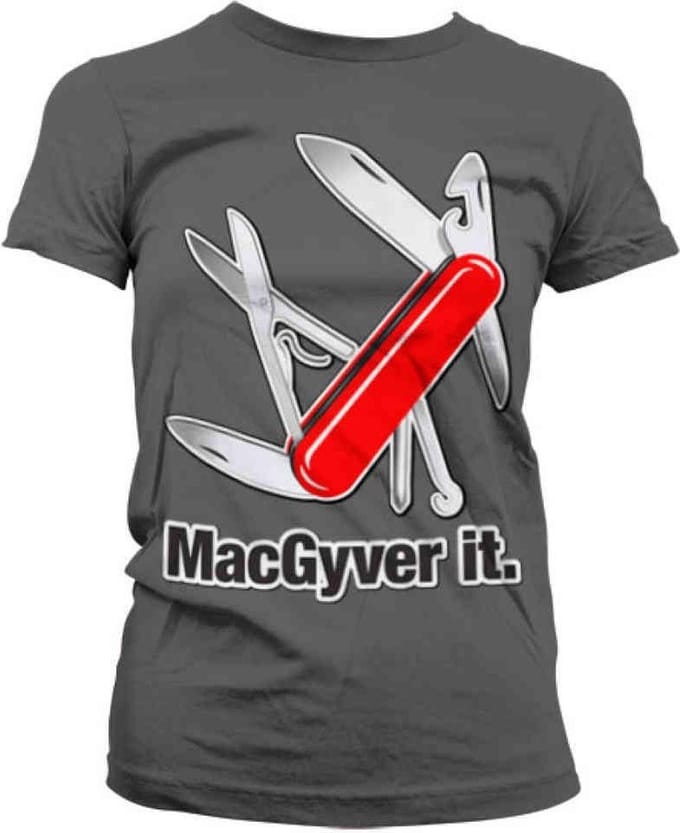 MacGyver Dames Tshirt -S- MacGyver It Grijs
