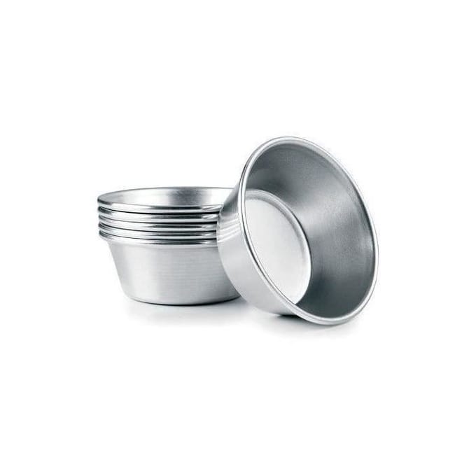 Vormpjes voor Pastèis de Nata - IBILI - Set van 6 - 7,5 x 2 cm - Grijs - Anti-aanbaklaag grijs