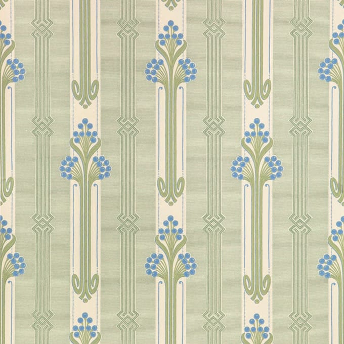 Duro Vliesbehang 008-13 - Gammalsvenska Papper - Botanisch Blauw - 53cm x 10.05m
