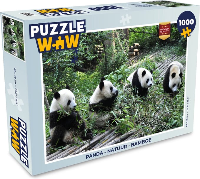 Puzzel Panda - Natuur - Bamboe - Legpuzzel - Puzzel 1000 stukjes volwassenen