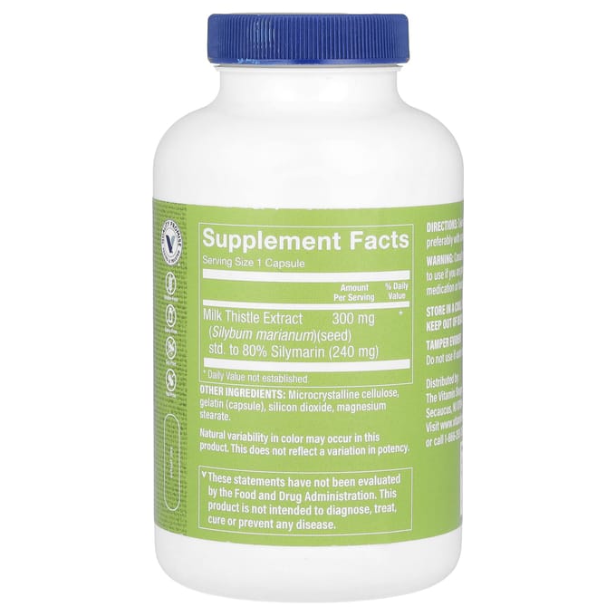The Vitamin Shoppe, Extrait de Chardon-Marie, 300 mg, 200 Gélules