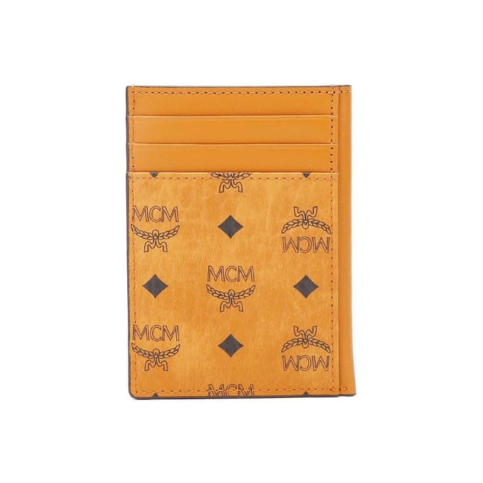 MCM Visetos Original Gecoat Canvas Kaarthouder Heren Kaarthouder Cognac MXAAAVI03CO001 Basic Set (Bag+Dust Bag) orange