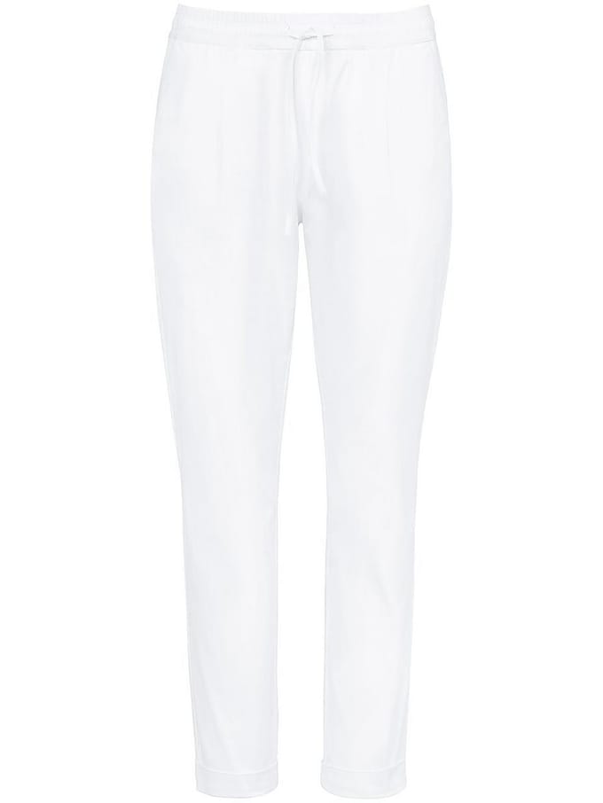 Enkellange comfortbroek pasvorm Cornelia Van Peter Hahn wit