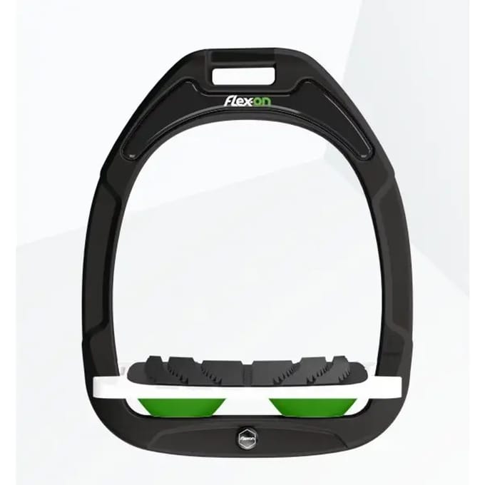 Gekantelde stijgbeugels Grip Zwart/Wit/Groen Flex-On Green Composite