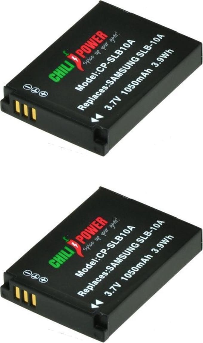 ChiliPower SLB-10A / SBL-10A accu voor Samsung - 1050mAh - 2-Pack