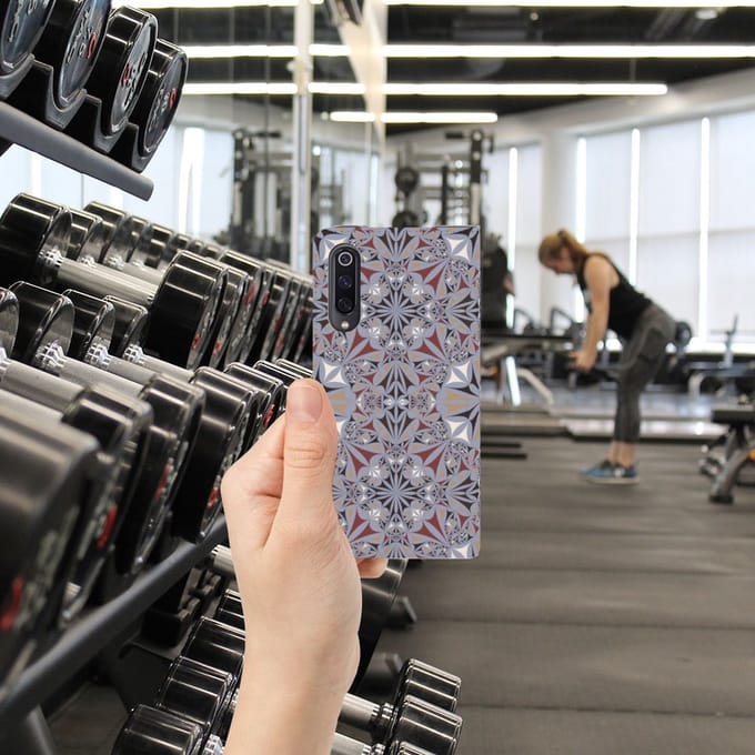 Xiaomi Mi 9 Standcase Flower Tiles