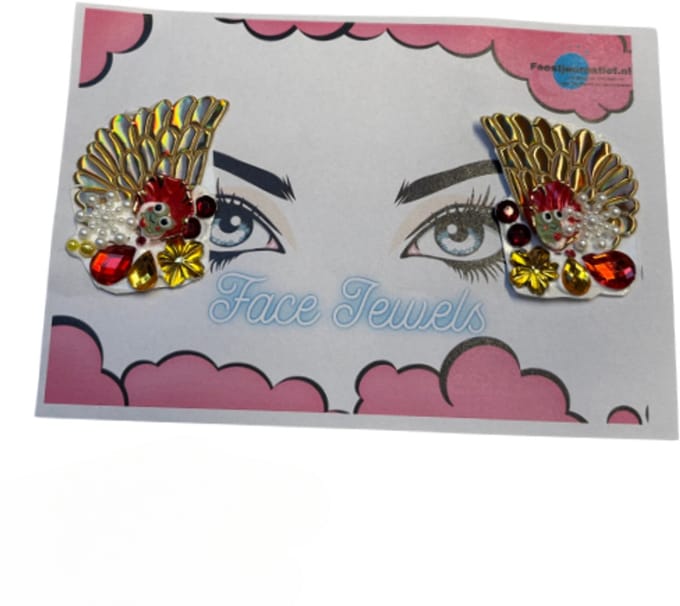 Oeteldonk - face jewel - gezichtssticker - handgemaakt - wing