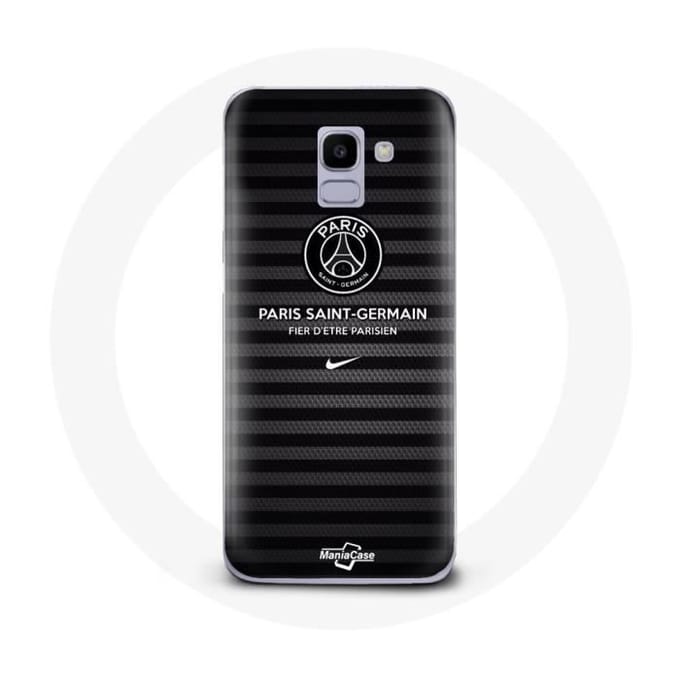 Coque - Paris Saint Germain - Galaxy A8 2018 - Souple - Noir - Fier d'être Parisien