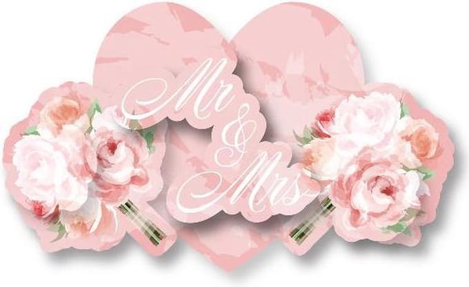 3D Doordeco Cartboard Wedding Roses