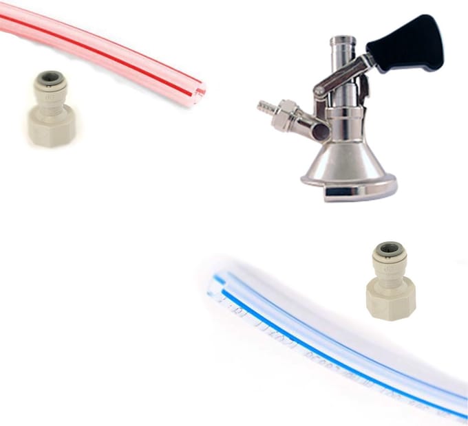 Tapset voor tappen zonder CO2 met combi schuifkoppeling | M-type koppeling