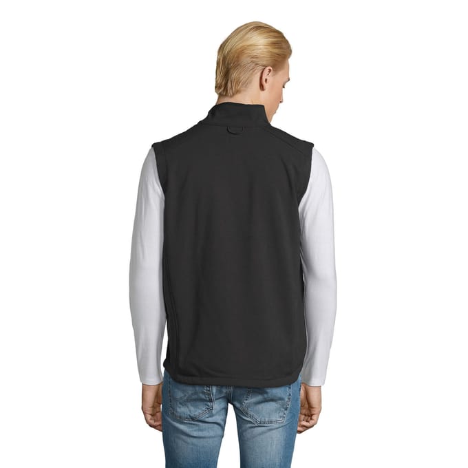 SOLS Heren Rallye Softshell Mouwloos Gilet (Zwart)