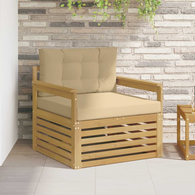 vidaXL - Buitensofa - Polyester - Wit
