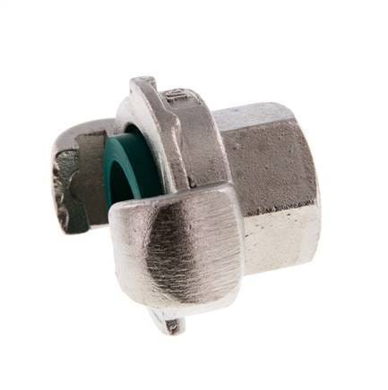 RVS DN 19 DIN 3489 compressor klauwkoppeling Rp 1/2 inch Binnendraad - CL42-19-F-SF-012