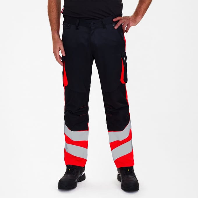 Engel Safety Light werkbroek 2547-319 - Black / Hi-vis Red - 42