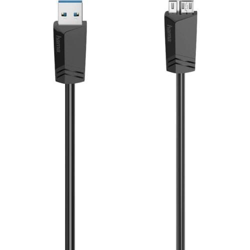 Hama USB-kabel USB 3.2 Gen1 USB-A stekker, USB-micro-B 3.0 stekker 1.50 m Zwart Afgeschermd (dubbel) 00200627